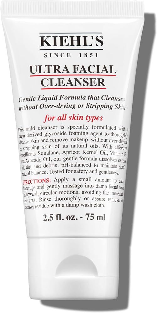 Kiehl's Ultra Facial Cleanser, Lightweight Foamy Facial Cleanser, Enriched Formula that Replenish... | Amazon (US)