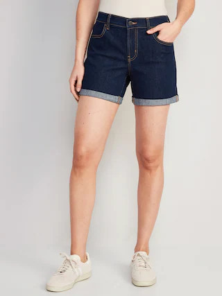 Mid-Rise Wow Jean Shorts for Women -- 5-inch inseam | Old Navy (US)