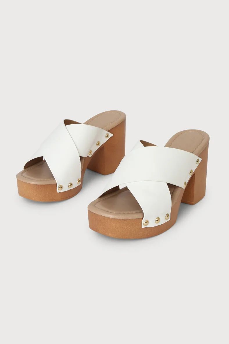 Loriana White Platform High Heel Sandals | Lulus (US)