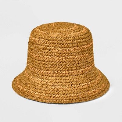 Women's Striped Straw Bucket Hat - Universal Thread™ | Target