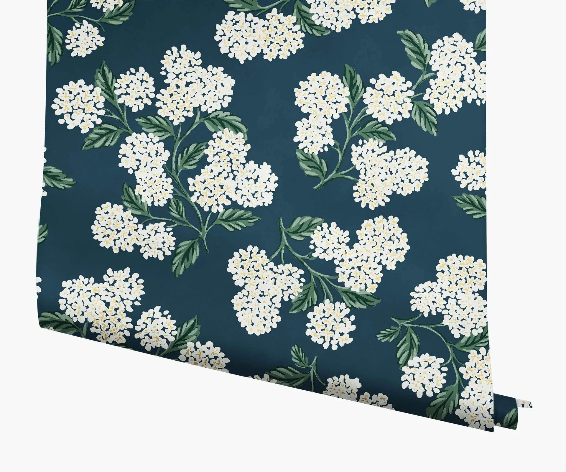 Hydrangea Wallpaper - Teal | Rifle Paper Co.