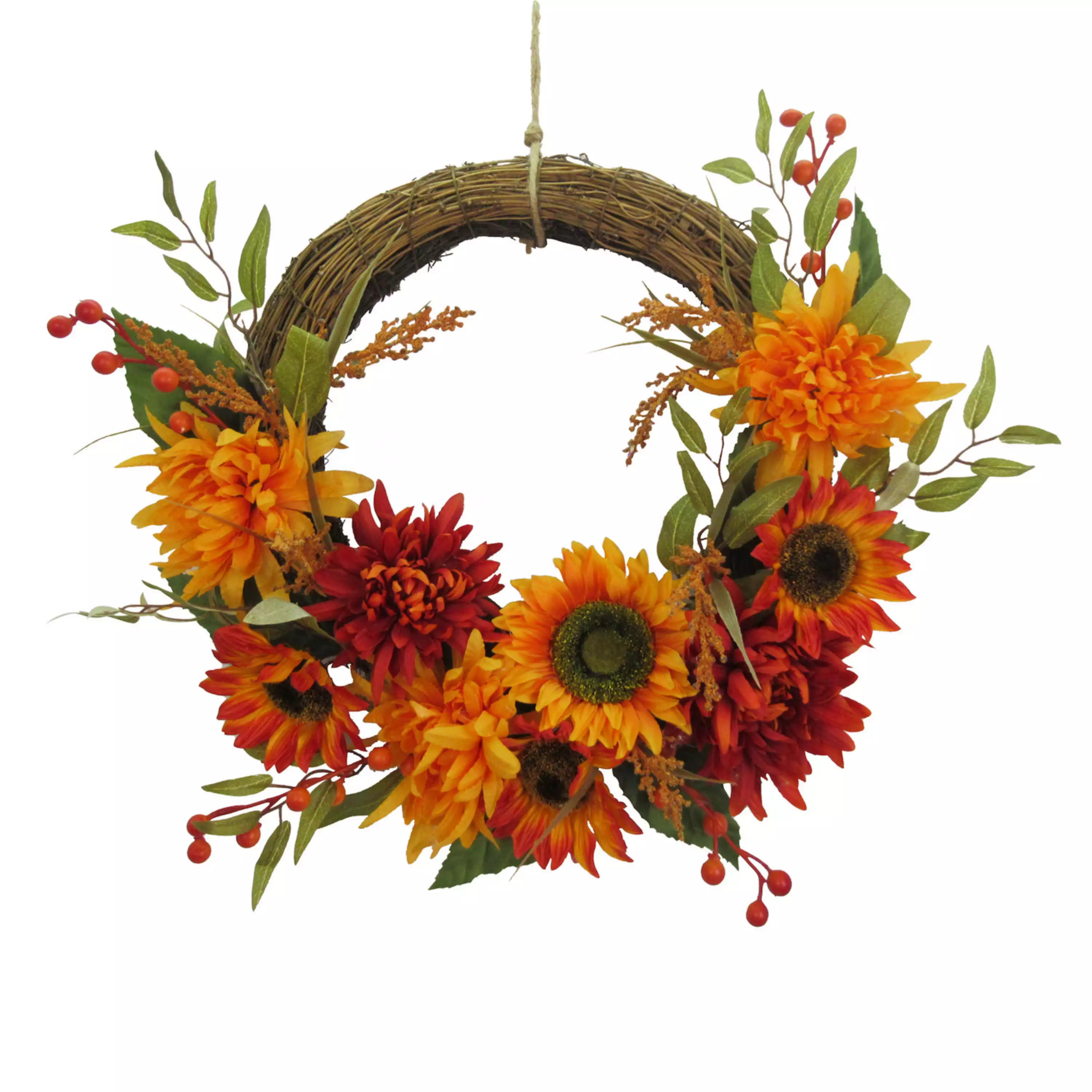 Sonoma Goods For Life® Asymmetrical Sunflower Wreath | Kohl's