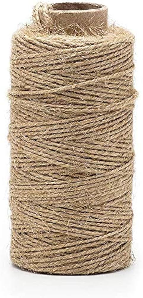 600ft Jute Rope Natural Jute Twine String Thin Rope Burlap String for Gift Box Packing Decoratin... | Amazon (US)