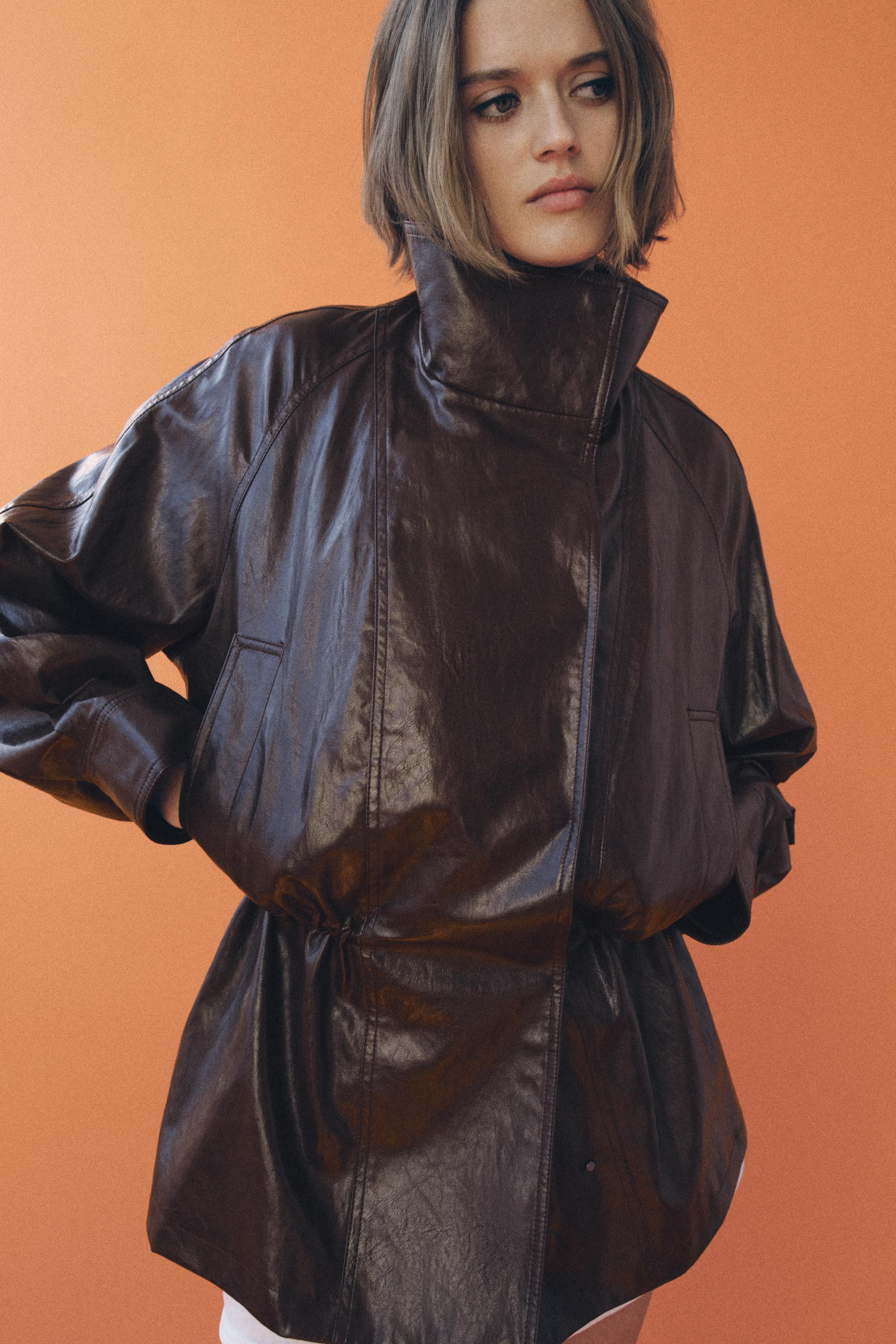 ZW COLLECTION FAUX LEATHER JACKET | Zara US