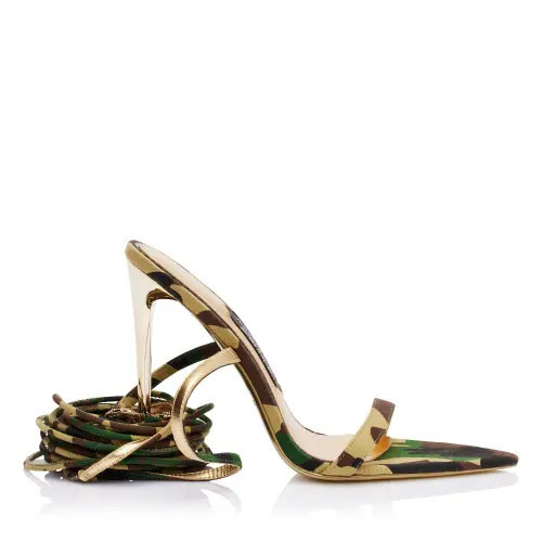 JESSICA RICH Tie Up Sandal in Camo at Nordstrom, Size 36 | Nordstrom