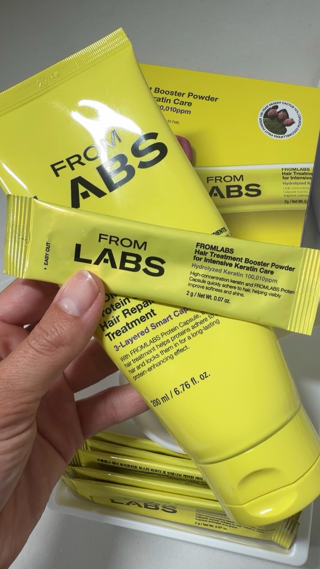 Comenta 🔗 Quiero ✨ Y disfruta la experiencia FROMLABS Hair Repair Duo 🌸 Una bomba de proteína coreana para tu cabello! #FROMLABS #haircare #momlife #amazoninfluencer #baseballmom 
@fromlabs_global