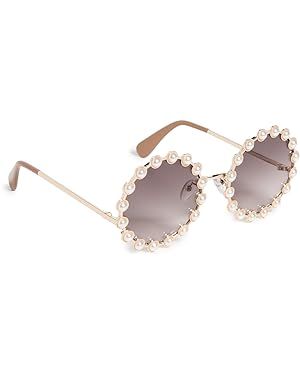 Lele Sadoughi Women's Pearl Elton Sunglasses | Amazon (US)