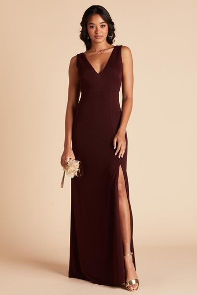 Shamin Crepe Dress - Cabernet | Birdy Grey