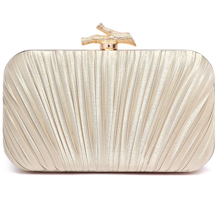 Purses for Women Evening Bag Handbags Formal Pleated Clutch Bag with Chain for Prom Wedding Party... | Amazon (US)