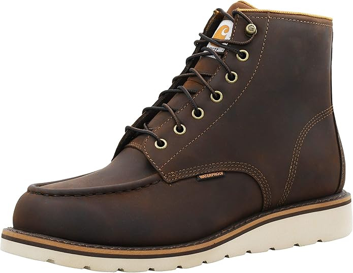 Carhartt Men's 6-inch Waterproof Wedge Soft Toe | Amazon (US)