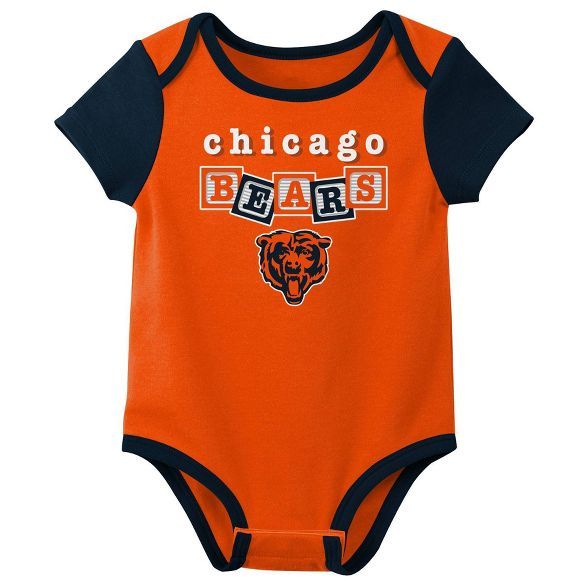 NFL Chicago Bears Baby Boys' Newest Fan 3pk Bodysuit Set | Target