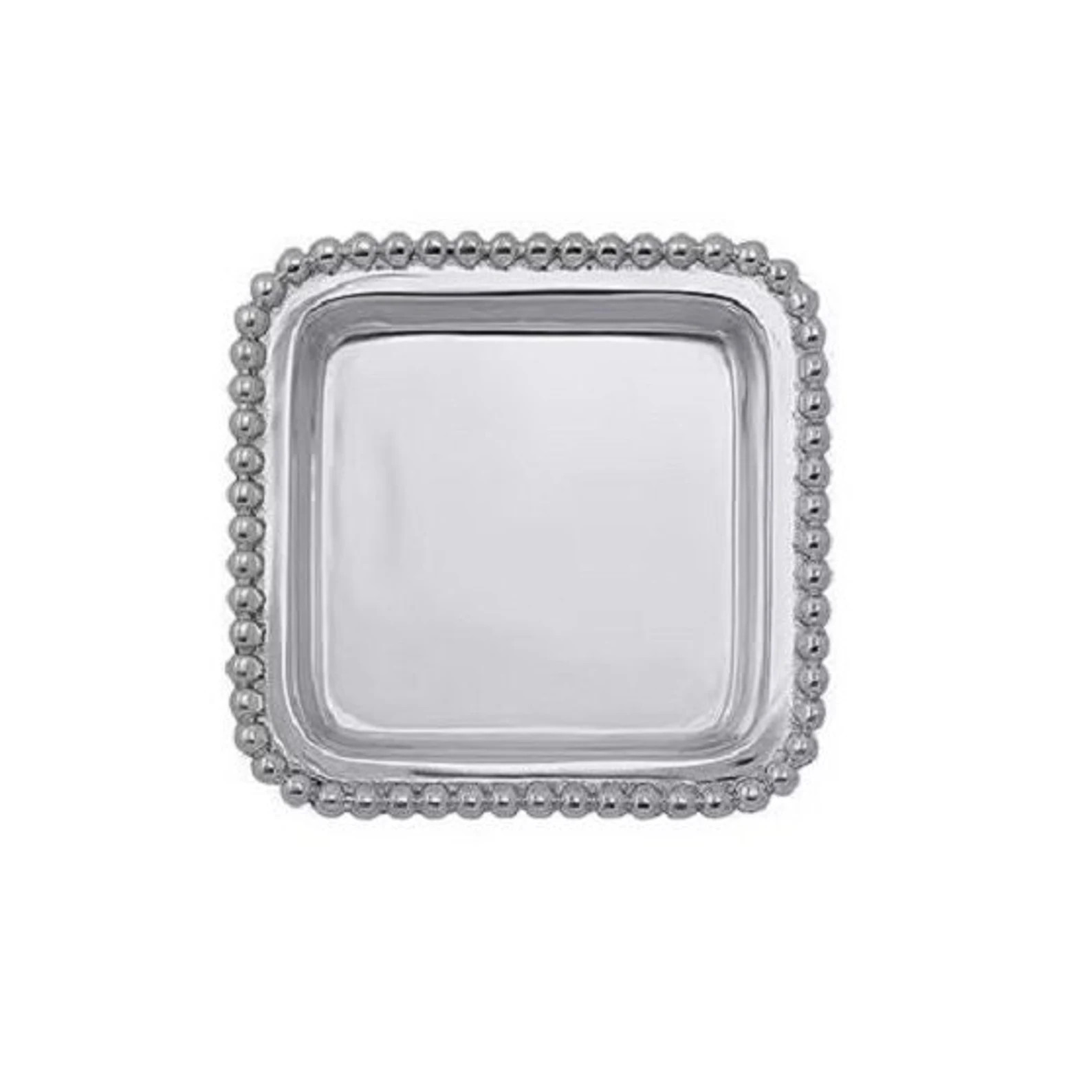 Square Tray Beaded Edge Brilliant Polished Silver Metal 4.25"sq. Small Tray Ring Dish Perfect Kee... | Etsy (US)