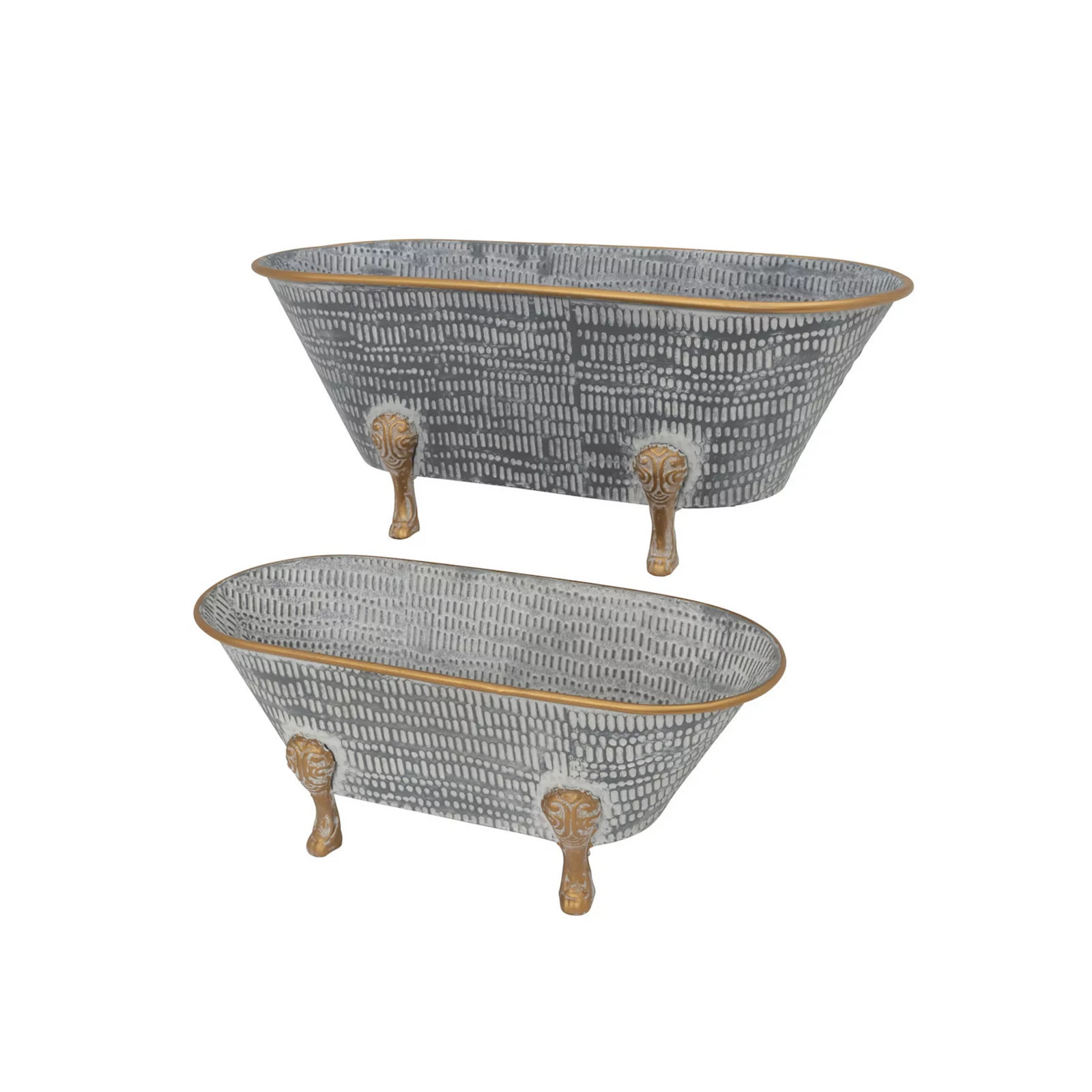 Gerson 2-Piece Vintage Decorative Metal Bathtub Set, Multi | Kohl's