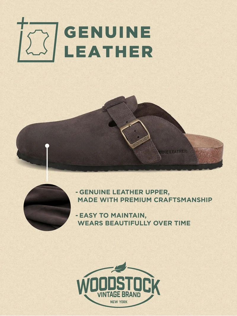 Woodstock Men's Beacon Genuine Leather Comfort Clog Sandal | Walmart (US)