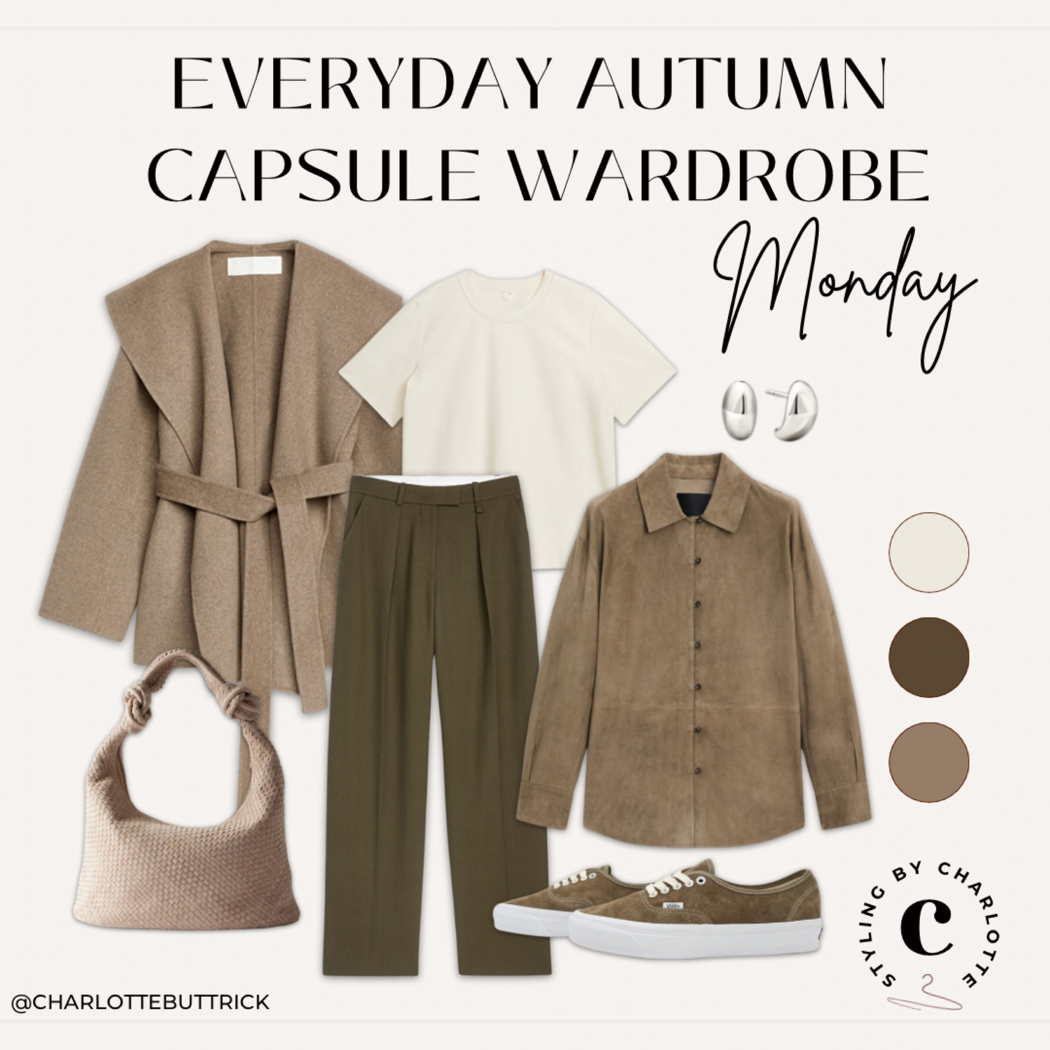 A week of autumn outfit ideas from a fall capsule wardrobe 🧦✨🤎🍂  MONDAY

Wool wrap coat, khaki trousers, suede jacket, suede shirt, suede bag, khaki green 

#LTKuk #LTKautumn #LTKeurope
