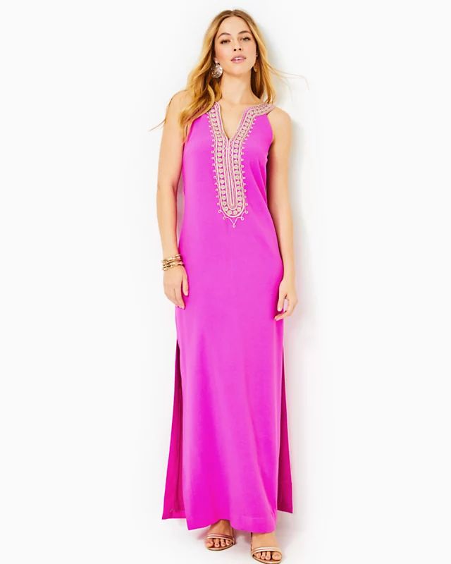 Sandrah Embroidered Maxi Shift Dress | Lilly Pulitzer