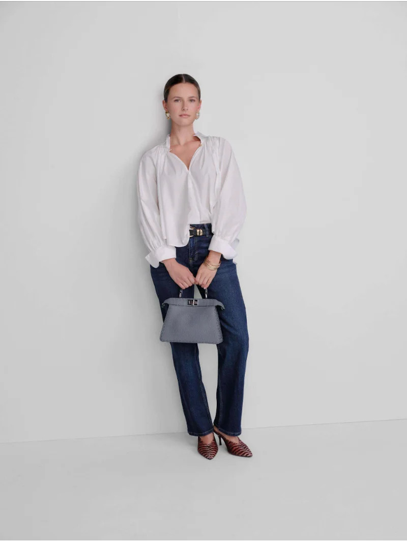 Scoop Women's and Women's Plus Flowy Volume Cotton Blouse, Sizes XS-4X | Walmart (US)