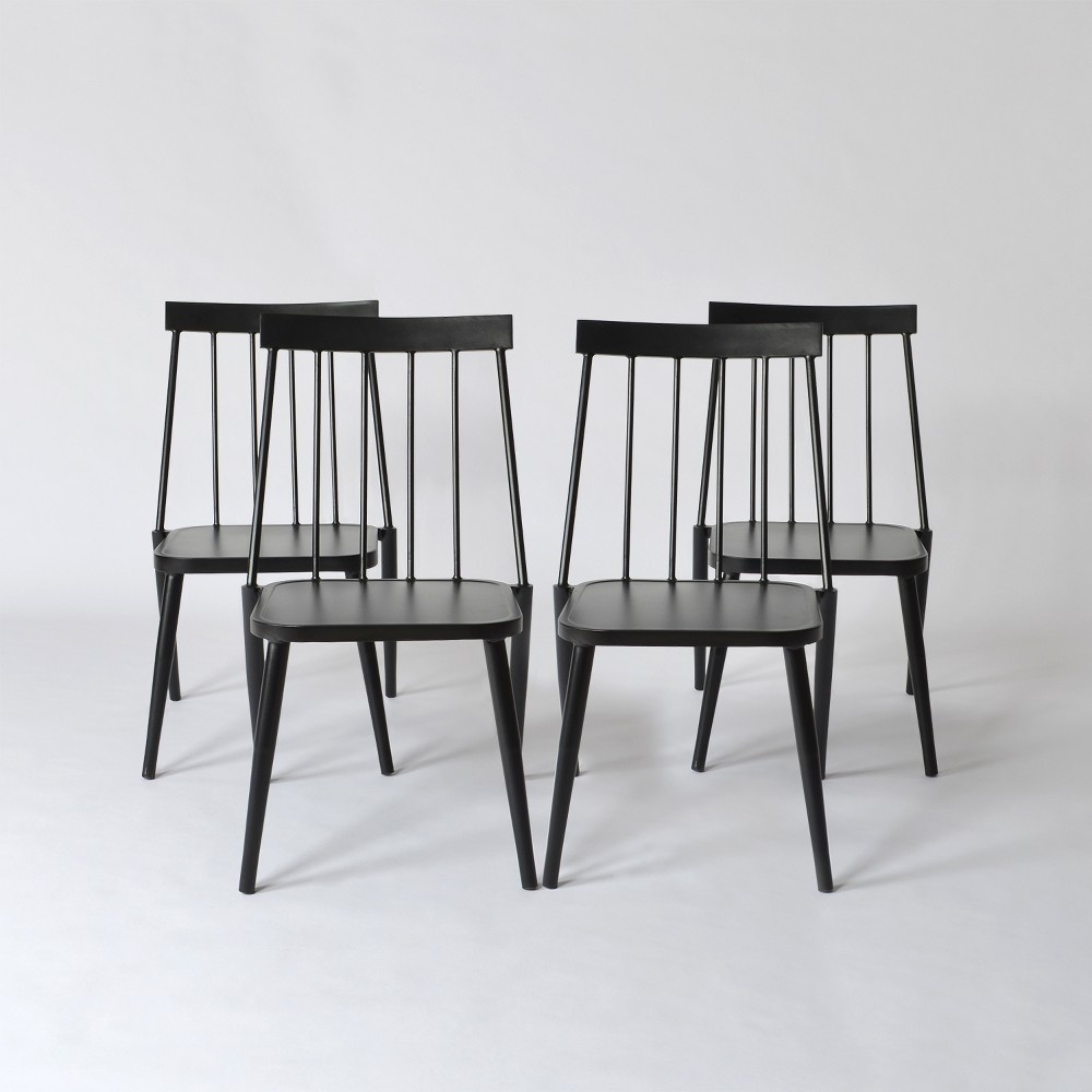 Windsor 4pk Patio Dining Chair - Black - Project 62 | Target