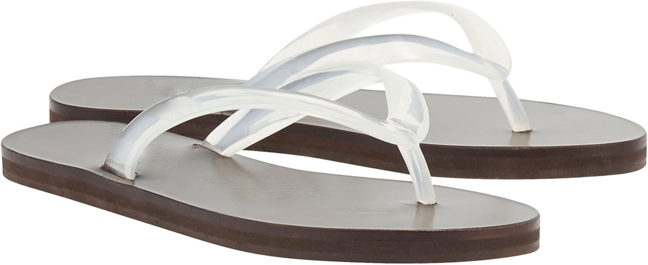 Jelly Beach Flip Flop Sandals for Women Clear Jelly Slip on Comfortable Thong Sandals Jelly Slide... | Amazon (US)