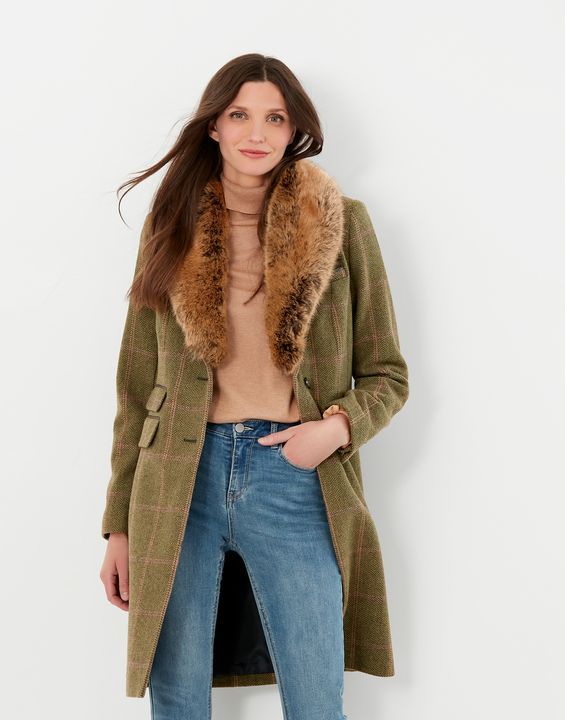 Langley Long Tweed Coat | Joules (US)