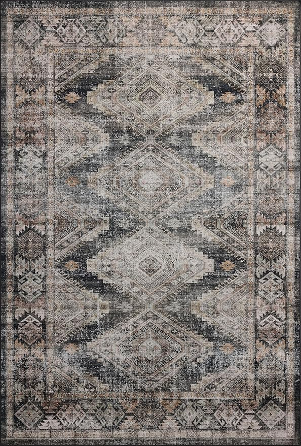 Loloi Amber Lewis Josie Collection JOS-04 Ink/Earth 6'-0" x 9'-0" Area Rug | Amazon (US)