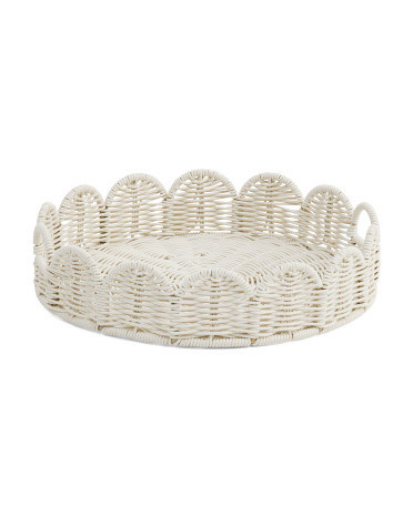 Medium Round Scalloped Tray | TJ Maxx
