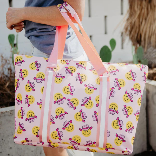 Cowgirl Hat Happy Face Tote Bag | Katydid.com