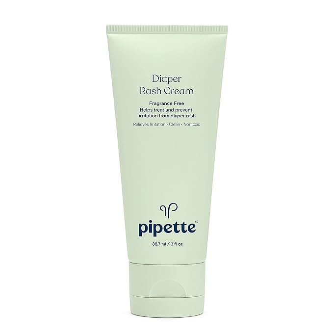 Pipette Diaper Rash Cream, Relieve & Prevent Diaper Rash with Non-Nano Zinc Oxide, Fragrance-Free... | Amazon (US)