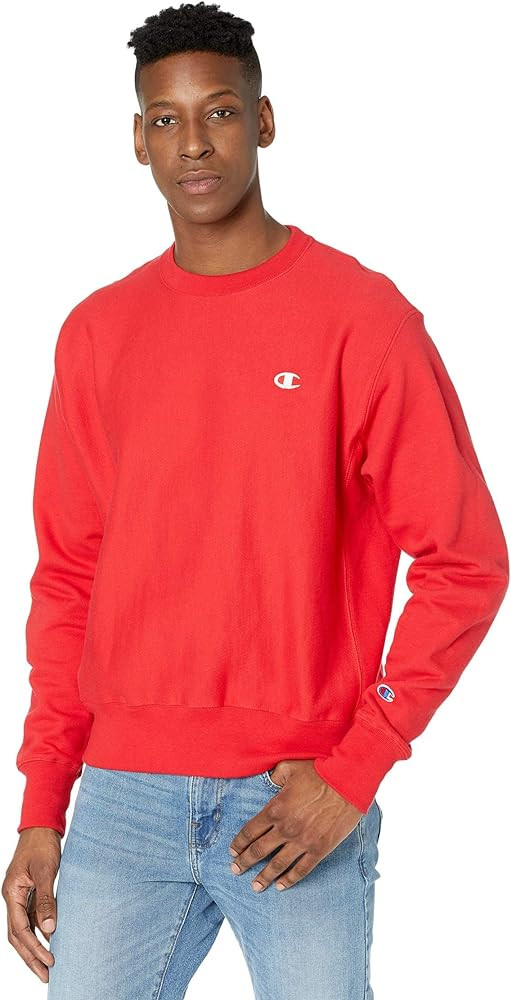Champion Men's Crewneck Sweatshirt, Reverse Weave, Heavyweight Fleece Sweatshirt For Men | Amazon (US)