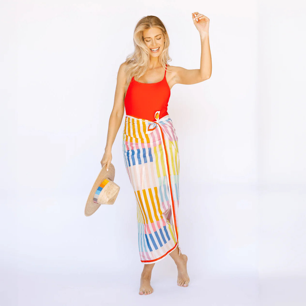 Rainbow Stripe Sarong | Sunshine Tienda