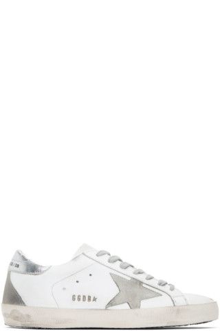 White & Silver Superstar Sneakers | SSENSE 