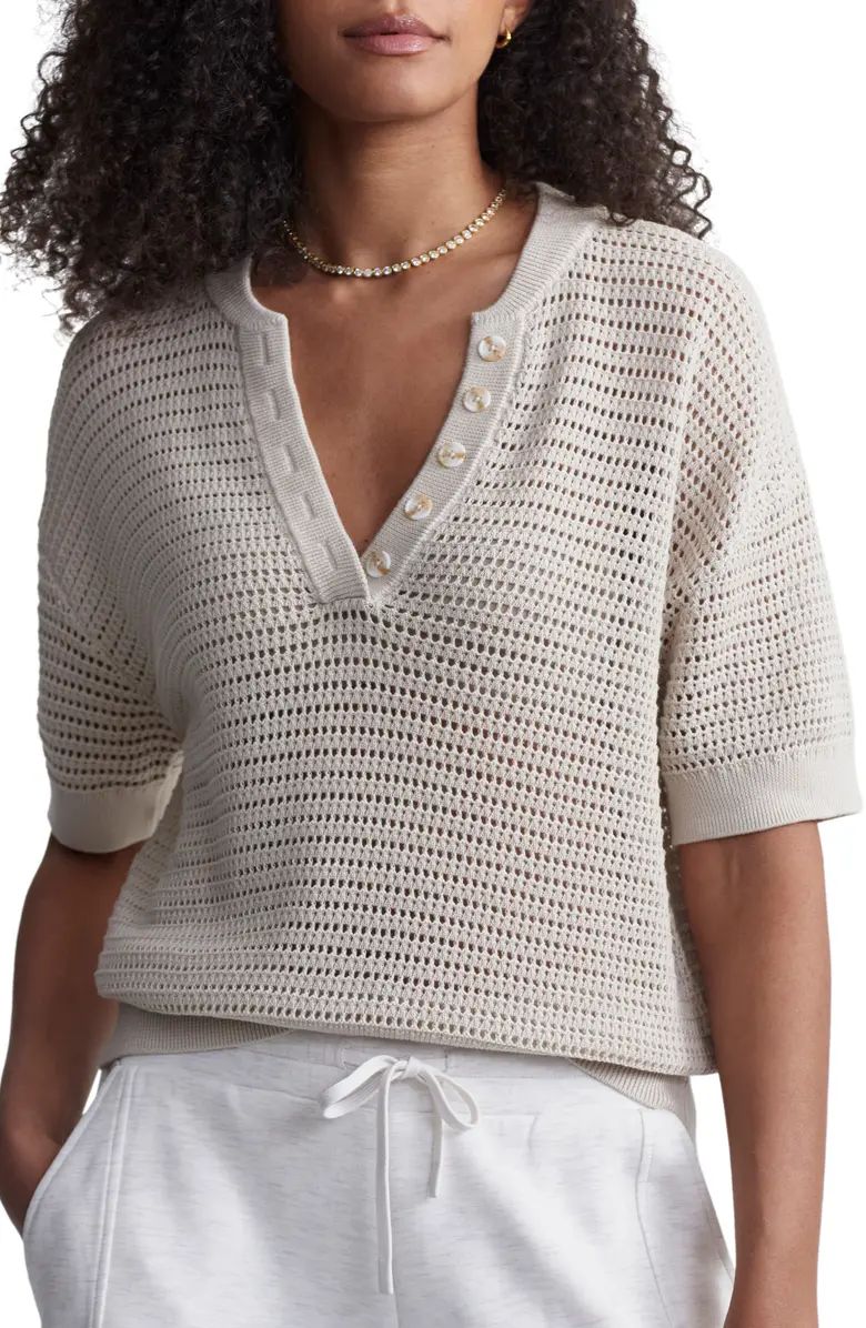 Callie Sheer Knit Cotton Top | Nordstrom