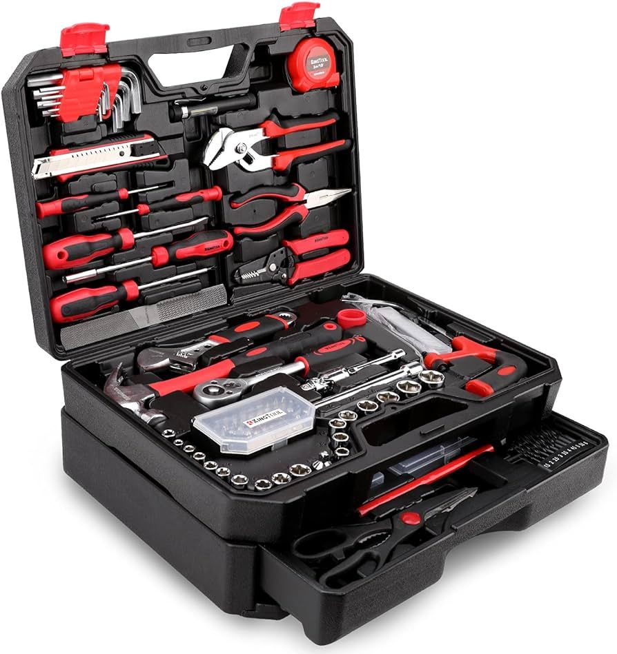 KingTool 325 Piece Home Repair Tool Kit, General Home/Auto Repair Tool Set, Toolbox Storage Case ... | Amazon (US)
