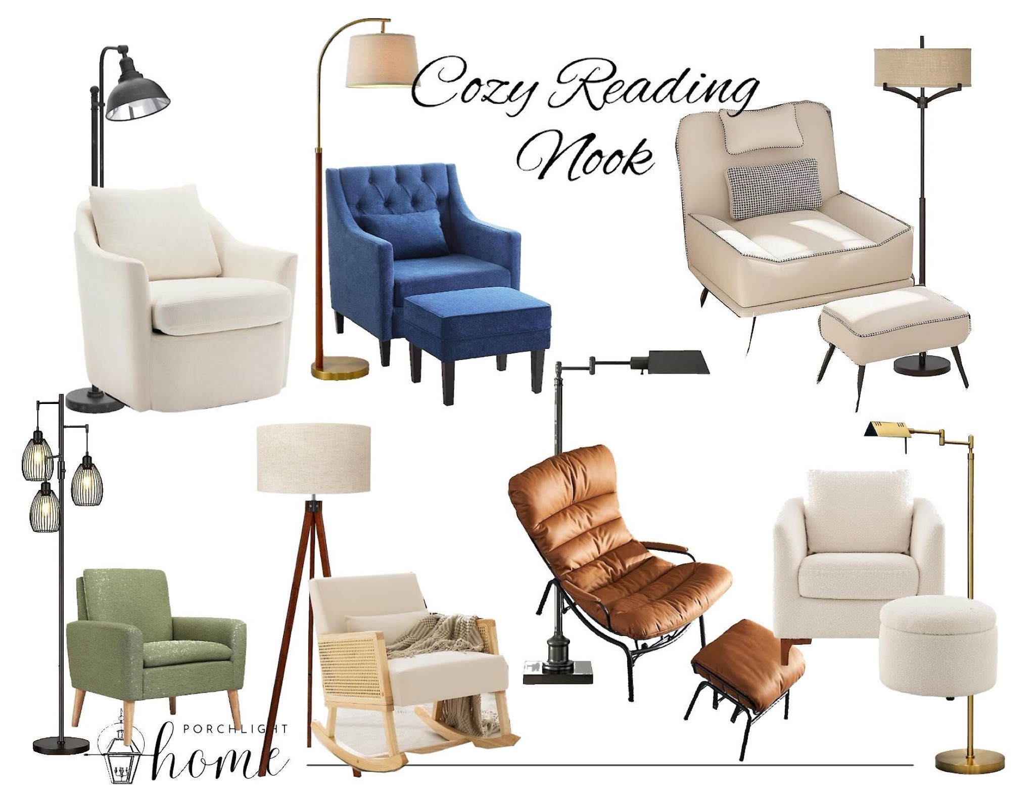 A cozy reading nook awaits! 📚 
Create a tranquil space in your home to cuddle up with a good book and a cup of tea. Escape the craziness of the day and take a moment for your self 🫶🏻
Floor lamps, chairs, accent chair, upholstered chair, cozy nook, quiet space, tranquility, chair and ottoman, faux leather chair, mid-modern furniture, swivel chair, cozy reading nook 

#LTKfamily #LTKhome #LTKstyletip
