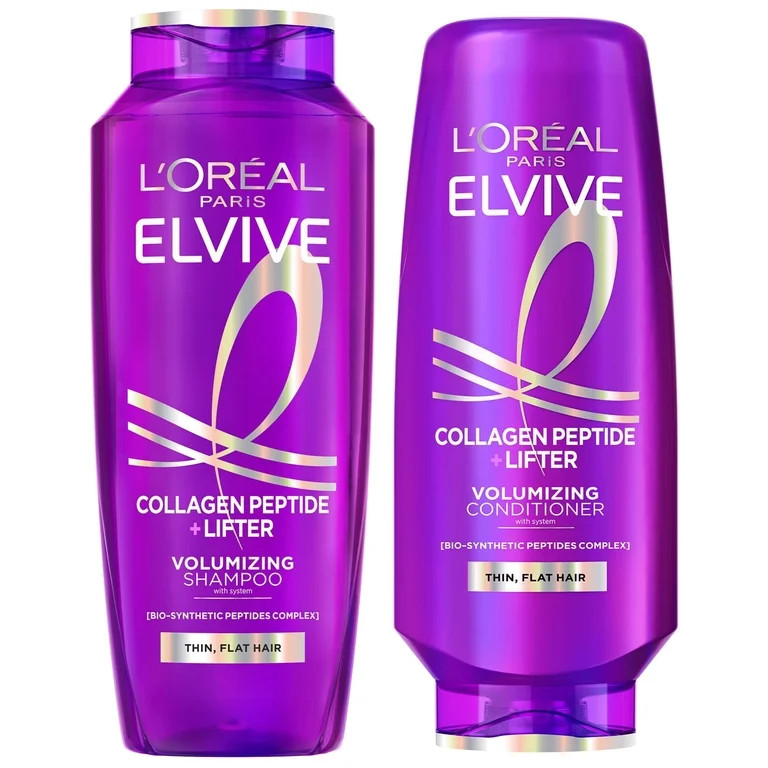 L'Oreal Paris Elvive Collagen Peptide + Lifter 72h Volumizing 13.5oz Shampoo and Conditioner | Walmart (US)