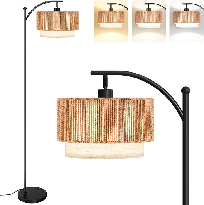 SUNMORY Floor Lamps for Living Room with 12W LED Bulb, Arc Floor Lamp with 3 Color Temperatures, ... | Amazon (US)