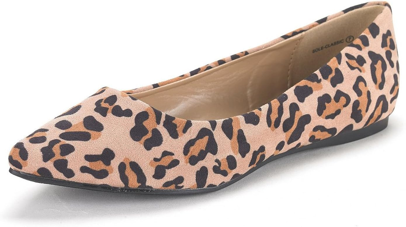DREAM PAIRS Women's Casual Pointed Toe Ballet Comfort Soft Slip On Flats Shoes | Amazon (US)