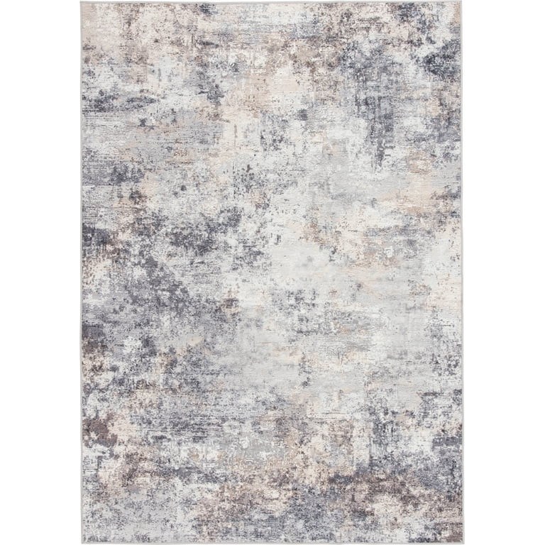 Better Homes & and Gardens Abstract Machine Washable Area Rug, Neutral, 5'x7' | Walmart (US)