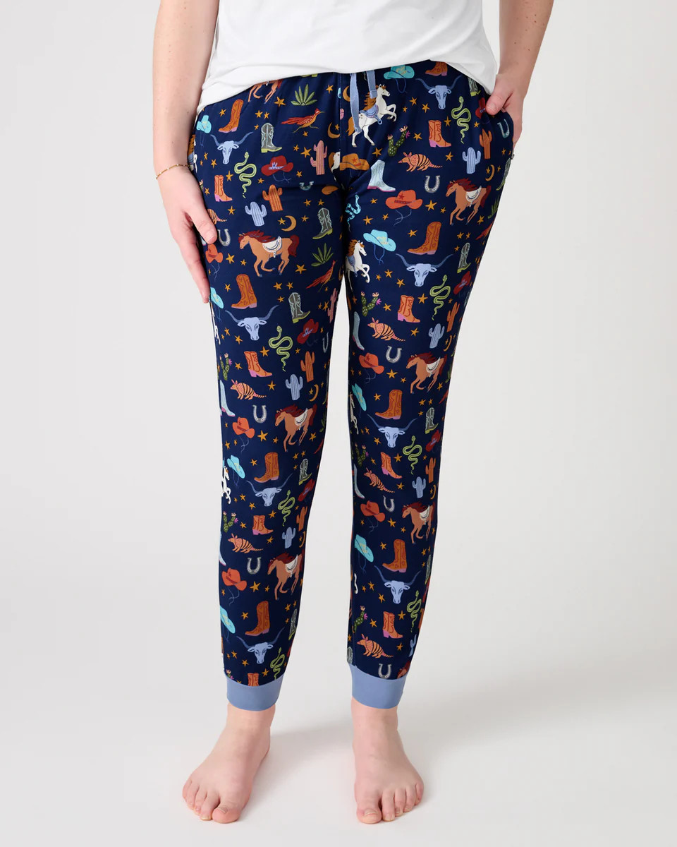Blue Rancher Roundup Women's Pajama Pants | Little Sleepies