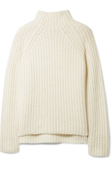 Theory - Rifonia Chunky-knit Wool-blend Turtleneck Sweater - Ivory | NET-A-PORTER (UK & EU)
