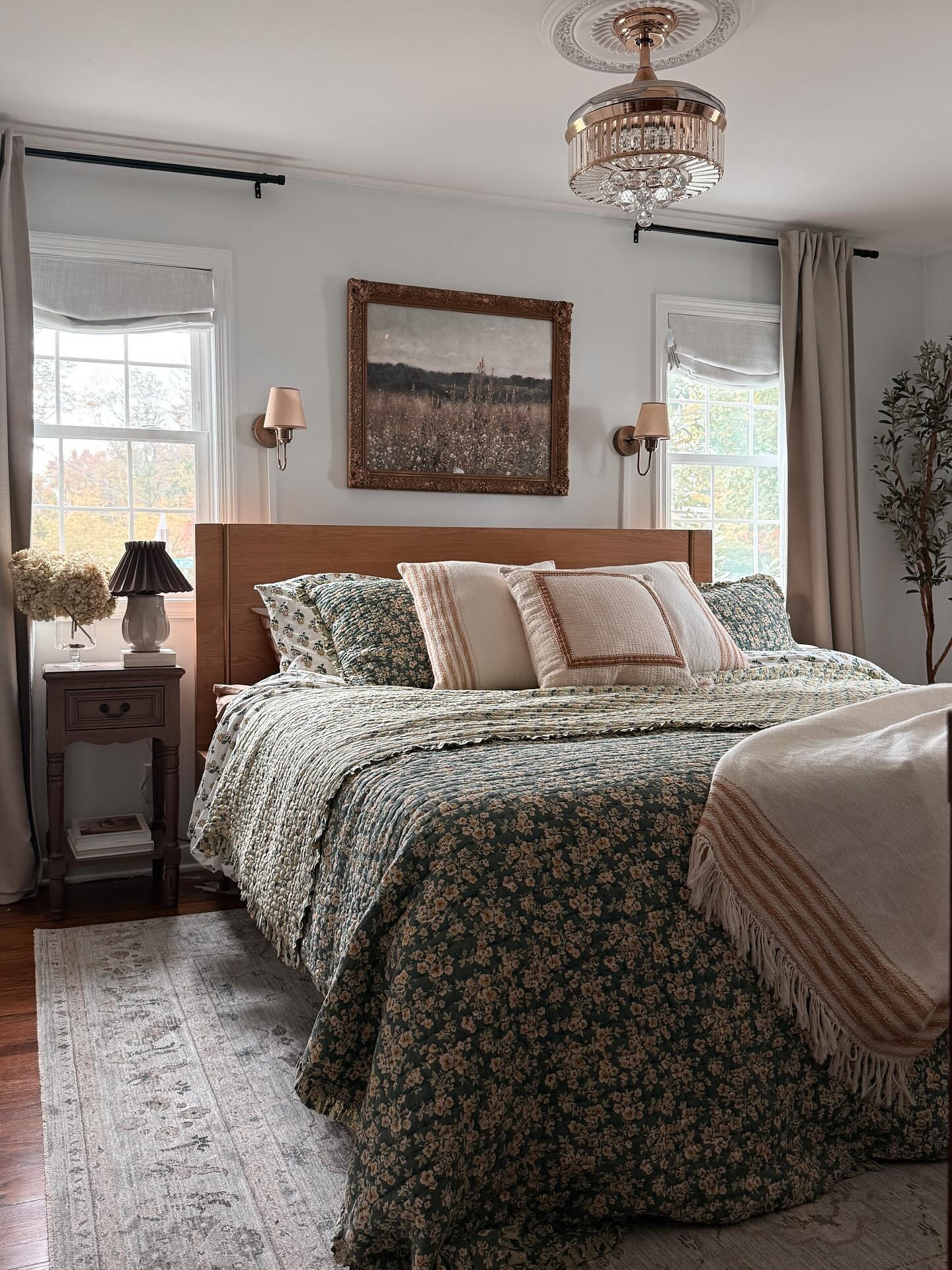 A few little updates and suddenly our small bedroom feels like something out of a storybook. Sweet, cozy, and full of heart. What made a difference was the window grids, Roman shades, pattern bedding, and lighting swaps. Next up: wallpaper! ☺️ Also, our little guy just turned 4 months, which means the bassinet days are almost behind us already ah 🥲

#LTKHome