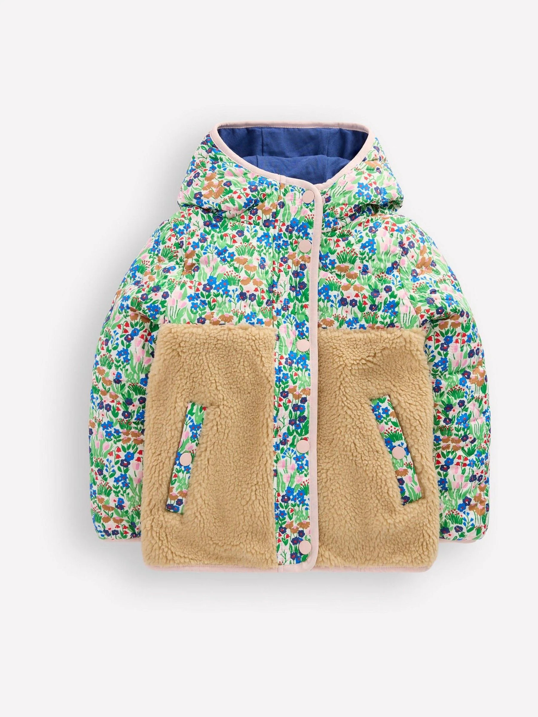 Boden Boden Blue Janie Borg Mix Jacket | Next US