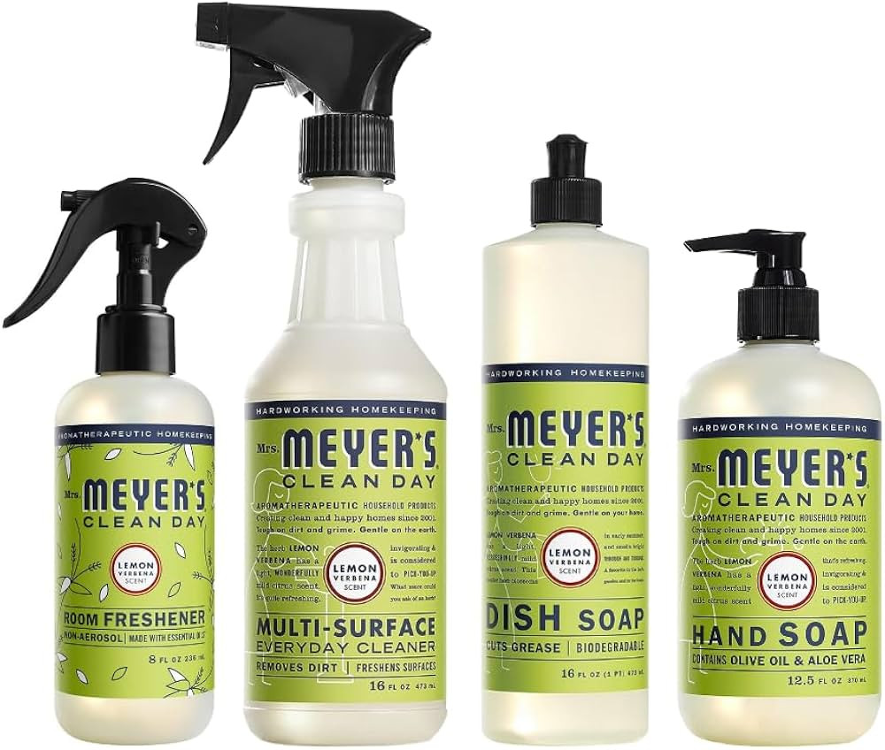 Mrs. MEYER'S Clean Day Lemon Verbena Scent Variety, 1 Room Freshener 8 OZ, 1 Liquid Dish Soap 16 ... | Amazon (US)