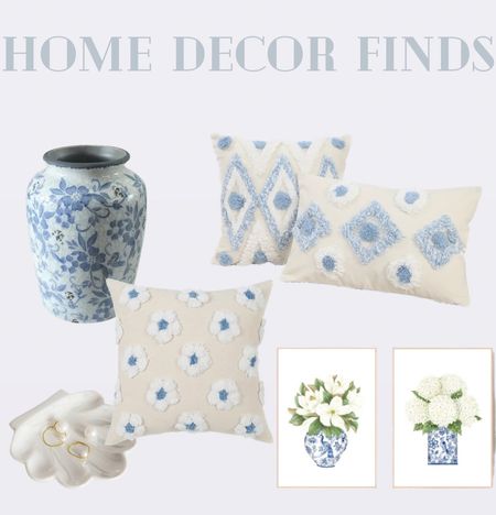 Blue and white home decor, antique decor, college dorm decor, preppy home decor

#LTKhome