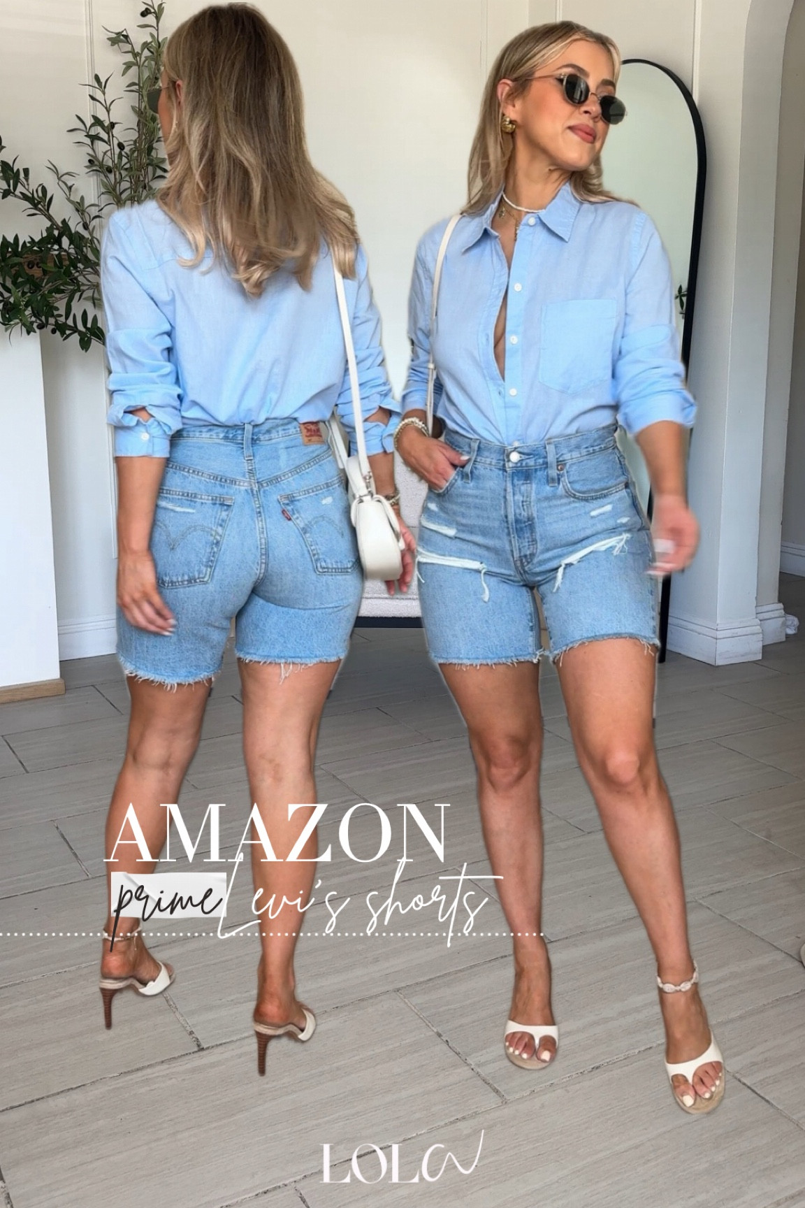 Amazon Prime Levi's denim mid thigh shorts! 

✔️ color: medium, indigo destructed
✔️size 28 
✔️ button up MED
✔️ if they sell out on Amazon, I linked them from other stores

#LTKFindsUnder50 #LTKStyleTip #LTKSaleAlert