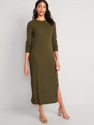 Rib-Knit Maxi Shift Dress for Women | Old Navy (US)