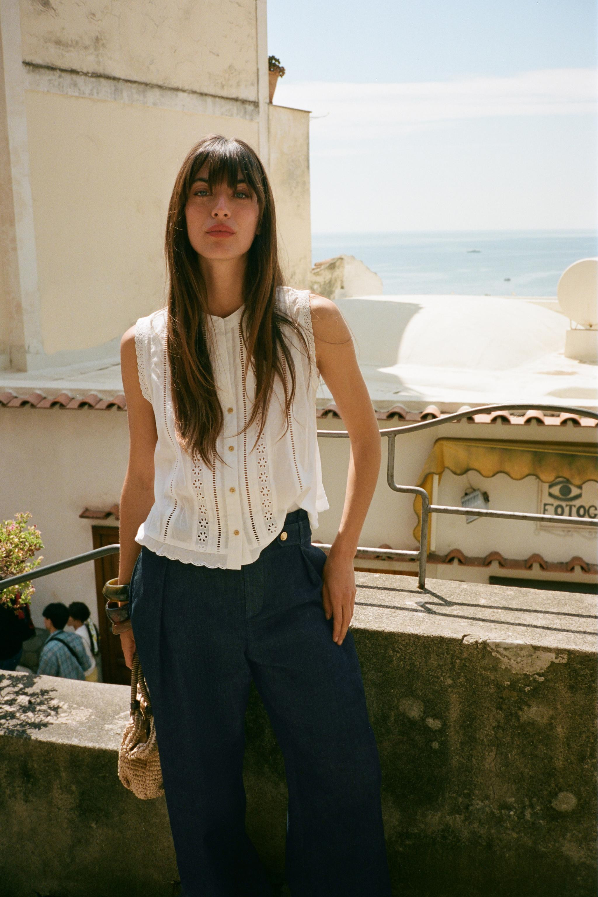 ROMANTIC LACE INSERT TOP | Zara US