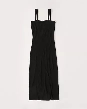 Strapless Knit Midi Dress | Abercrombie & Fitch US & UK
