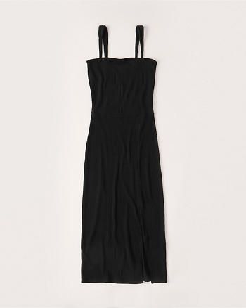 Strapless Knit Midi Dress | Abercrombie & Fitch US & UK