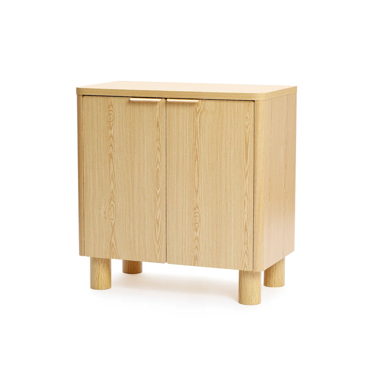 East Urban Home Natural Wood Finish 2-Door Storage Cabinet, Manufactured Wood | Wayfair | Wayfair North America